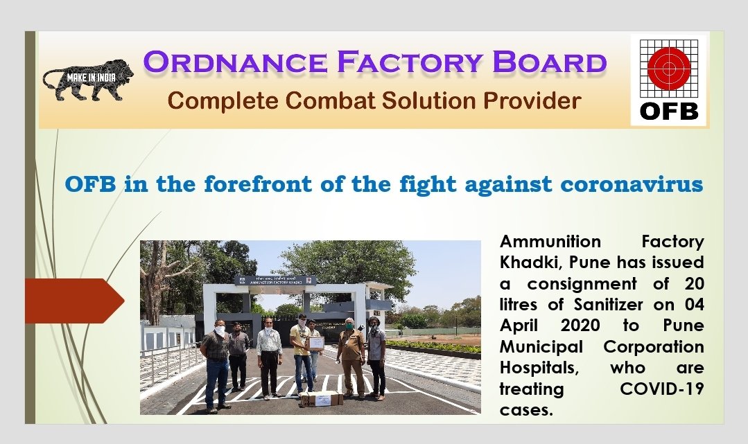 DoO_India's tweet photo. AFK Pune manufactures sanitiser https://t.co/OmoRHAfPjZ