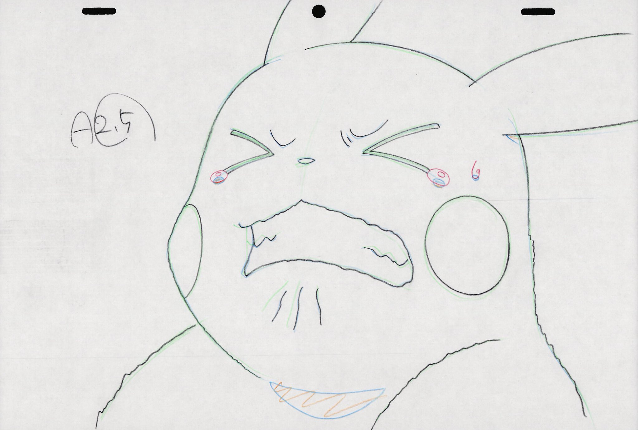 アニメ ポケットモンスター 公式 アニポケ マニア アニポケ制作の舞台裏をチラ見せ 今回は第21話のなかから ピカチュウの原画をご紹介 眉間だけでなく アゴにまでシワを寄せるピカチュウ 一体何が 日曜夕方6時 テレビ東京系列のアニポケを