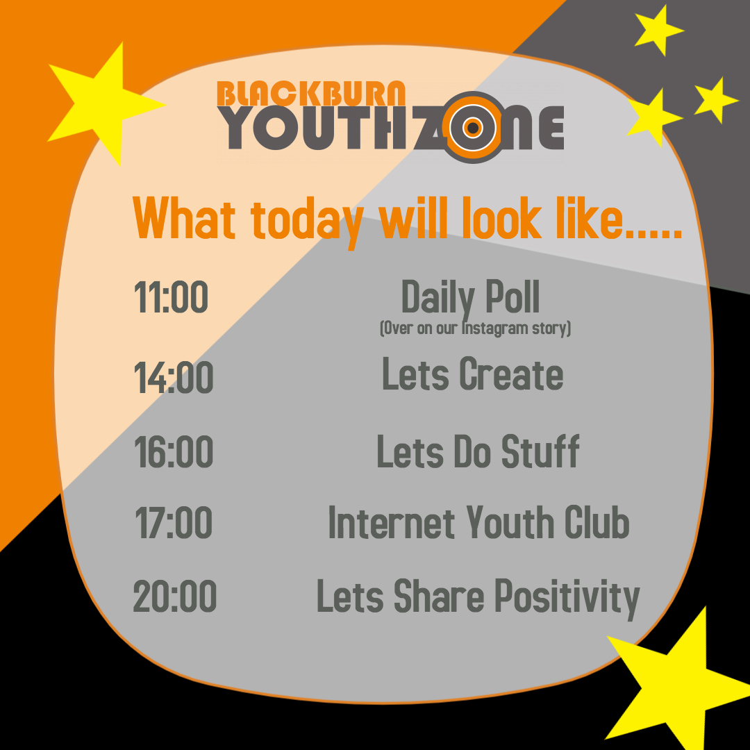 BDYouthZone's tweet photo. Here's what Zone at Home looks like today...
Daily Poll, Lets Create, Lets Do Stuff, Internet Youth Club and Lets Share Positivity!
#youthwork #zoneathome #BYZathome https://t.co/OibTL7kqqC