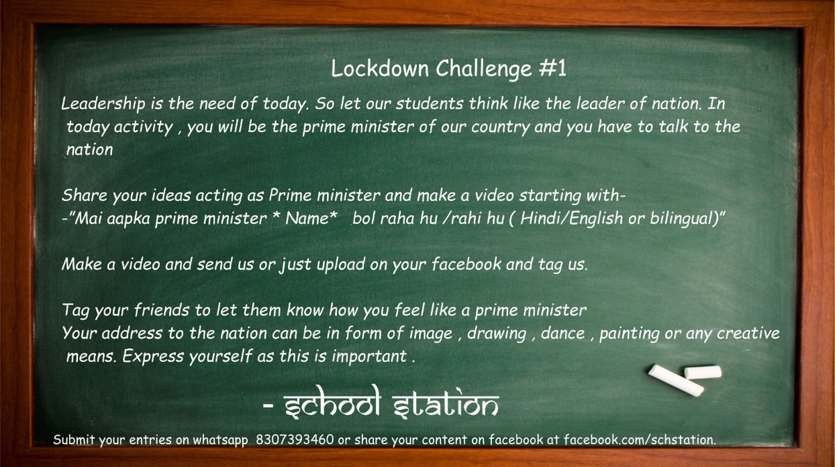 StationSchool's tweet photo. 7 days  7 Lockdown challenges now available for you to pariticipate. Lucky winners will get surprise gifts

We have won six limca book of records for our creativity in newspaper .

#lockdownchallenge #lockdown #Creative #Lockdown21 #LifeLessons #CoronaStopKaroNa https://t.co/wQizTVUxBt
