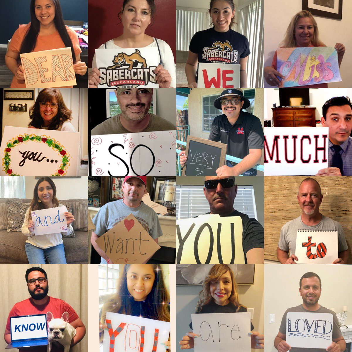 A very special message from our staff to all of our students!