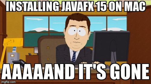 overflow_meme's tweet image. Installing JavaFX 15 on Mac stackoverflow.com/questions/6105… #javafx #javafx11 #java #macos