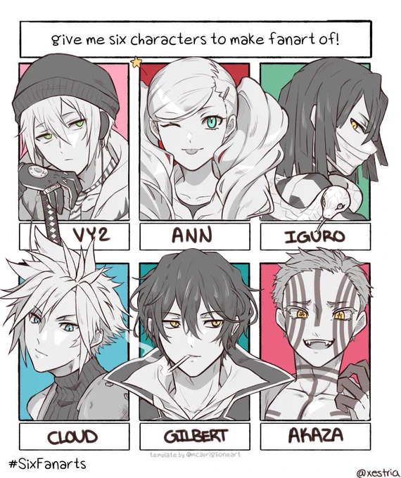 I had a lot more fun with this than I thought I would, ty for the character suggestions! ?

#SixFanarts 