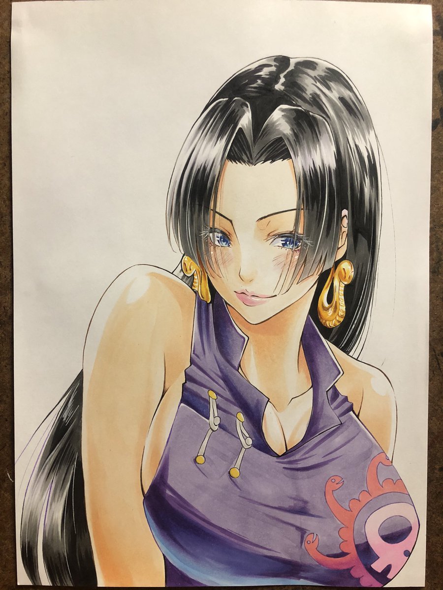 完成 イヤリング上手くいった気がする ワンピース Onepiece ボア タケお絵描き素人のイラスト