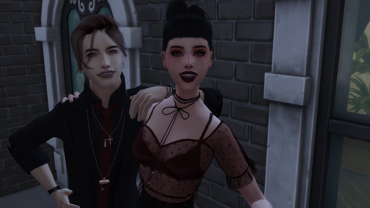 WatchingOrion's tweet photo. Gave the @TheSims Vatore siblings a makeover today because I’m actually in a relationship with alpha cc. #ccproblems #ShowUsYourSims #TheSims4 #stayandplay #maxistoalpha #stayhome #playsims #cc4days #violintendencies https://t.co/xtNir2INRi