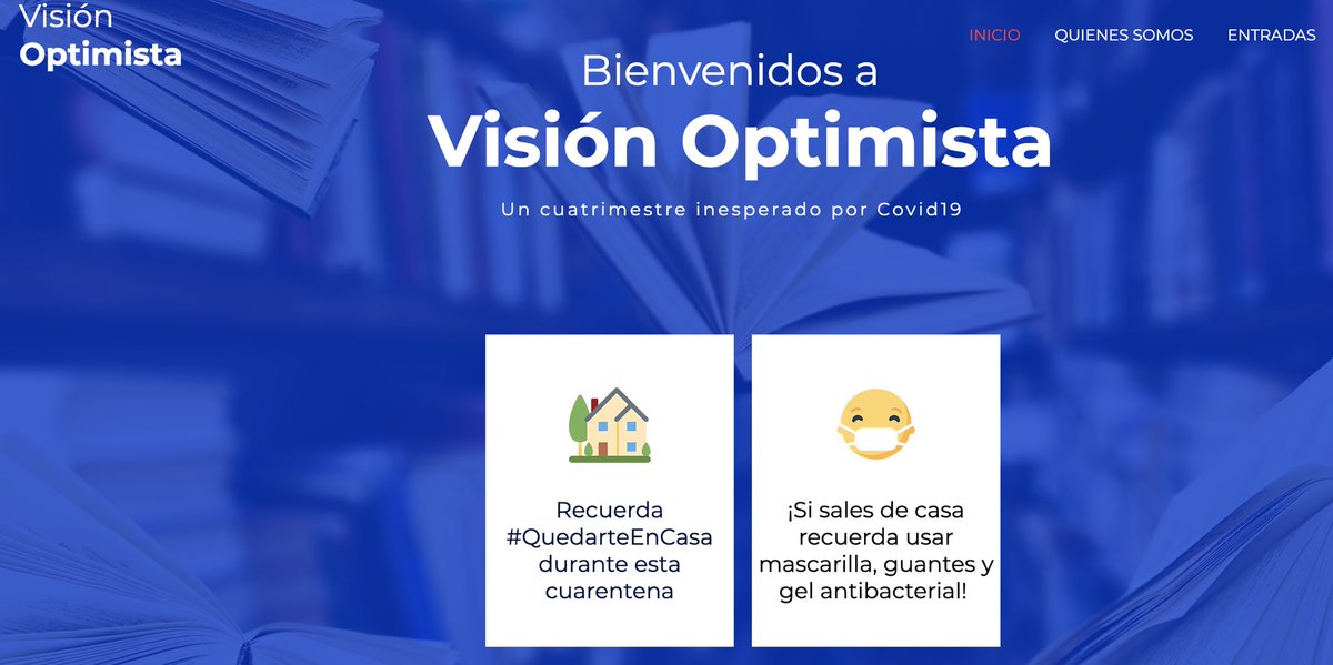 sofirodlopez's tweet image. ¡Hola!❤️
Les comparto un proyecto en el cuál estoy trabajando con unos compañeros.
Es una página web, estaremos hablando sobre el #Covid_19 .

#PerDig2020 #ComDigital
@tareatuitera