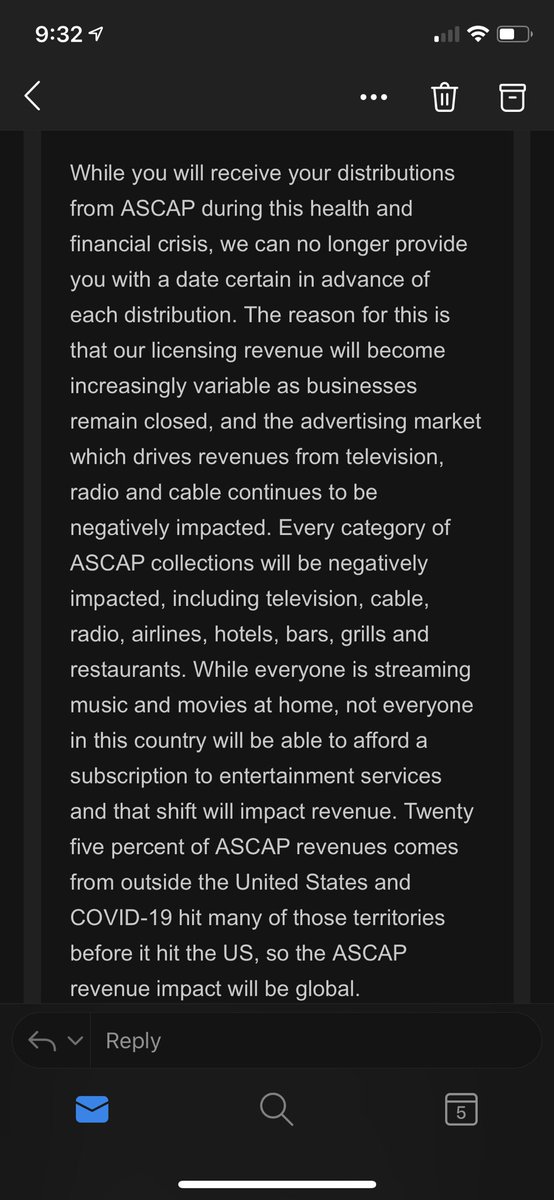 BLKNGLD_'s tweet photo. Ouch just got this from @ASCAP https://t.co/eCJtHjV4Jj