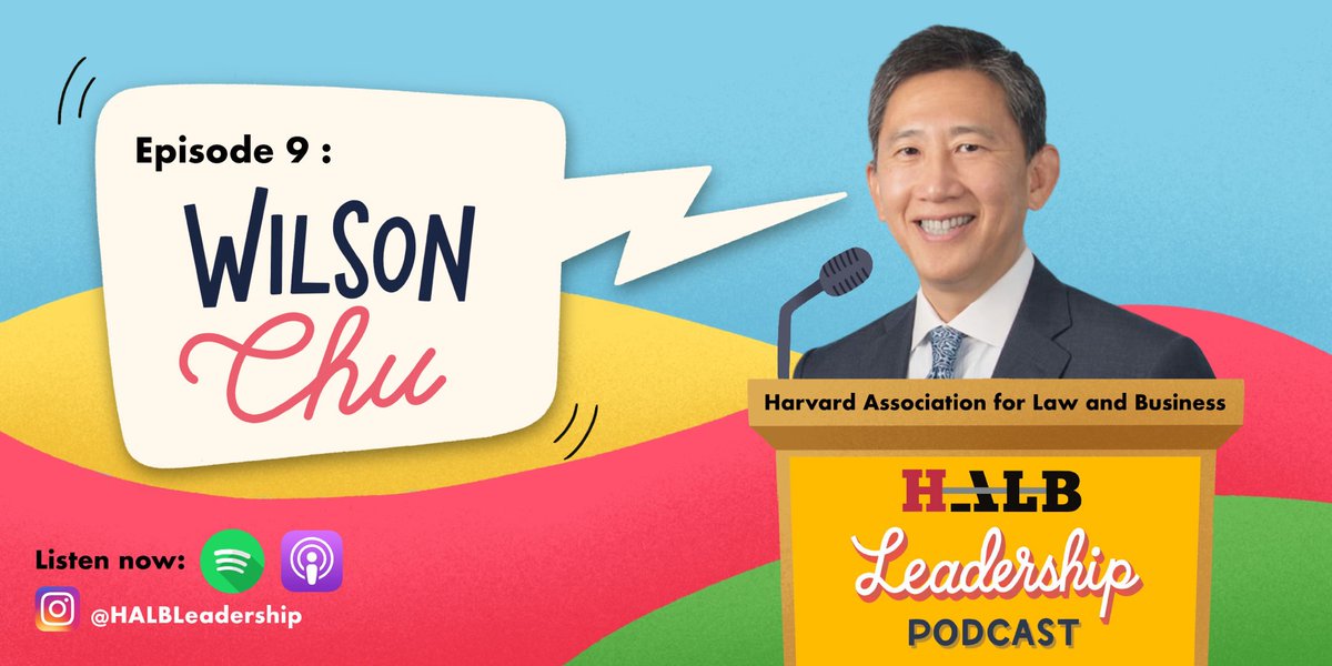 halbleadership's tweet photo. Episode 9 with Wilson Chu is out now! If you’re interested in M&amp;A or an Asian-American lawyer, you might know Wilson — he is the Chair of the American Bar Association’s Mergers &amp; Acquisitions Committee and a leader of many @NAPABA programs. Listen now on Spotify etc! https://t.co/Dl1leZgrCm