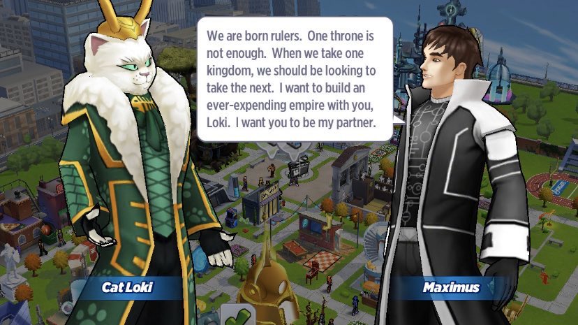 Deleted the first tweet because I mistook the first rank outfit for Black Bolt’s; here’s MAXIMUS accidentally proposing marriage to Loki and Loki mistaking Maximus for a furry