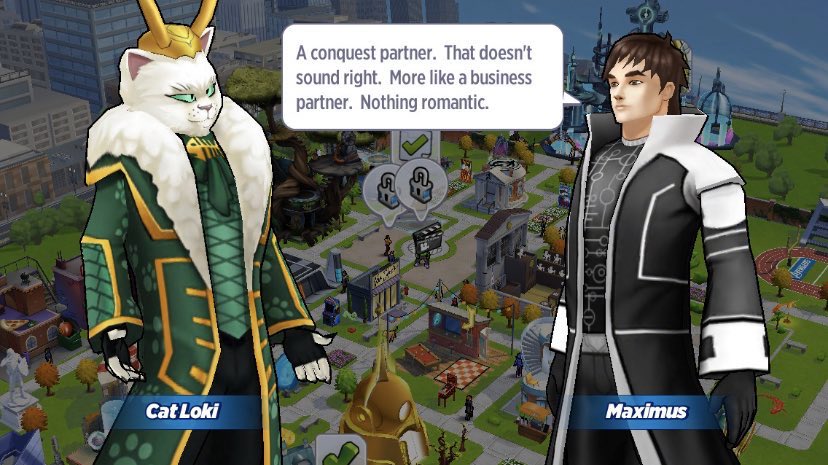 Deleted the first tweet because I mistook the first rank outfit for Black Bolt’s; here’s MAXIMUS accidentally proposing marriage to Loki and Loki mistaking Maximus for a furry