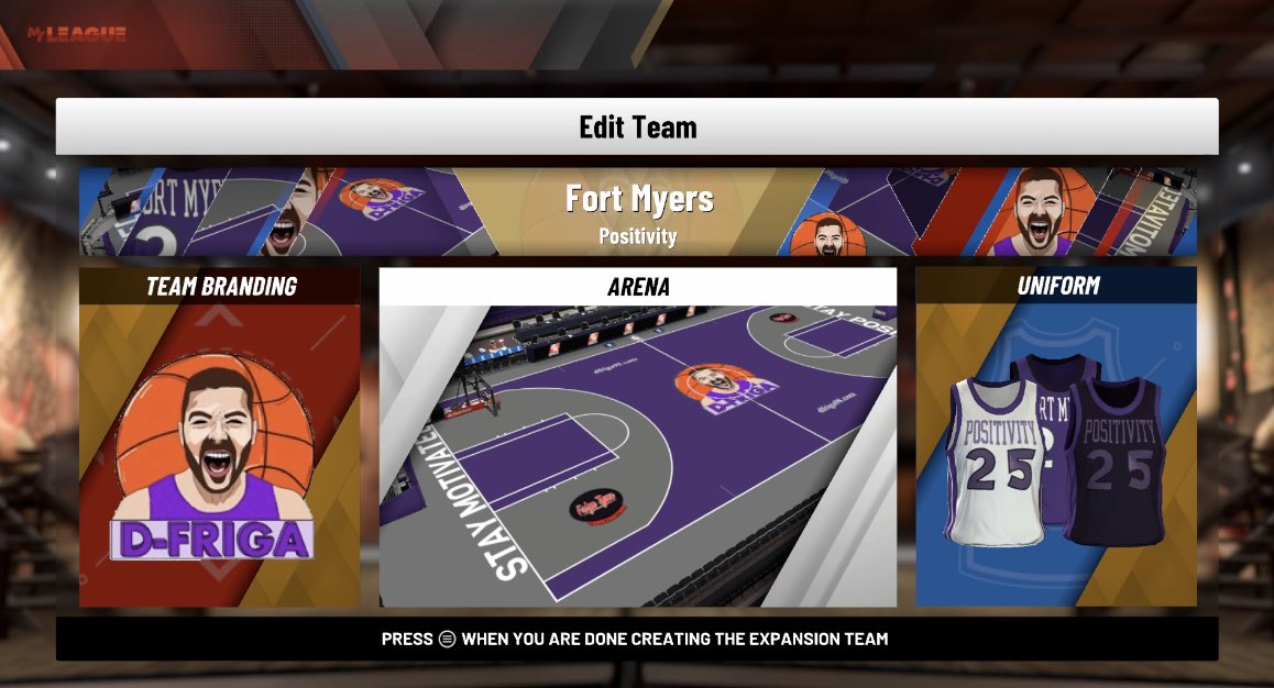 Allstar1402's tweet photo. @dfriga98 I decided to remake your court in 2k and while I was at it I just made a whole franchise out of it. Keep up the grind stay motivated, stay positive.💯🔥 https://t.co/cMuYsgLVSS