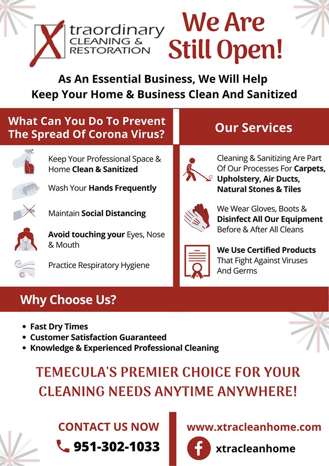 Professional Carpet Cleaning in Temecual CA - xtracleanhome.com
