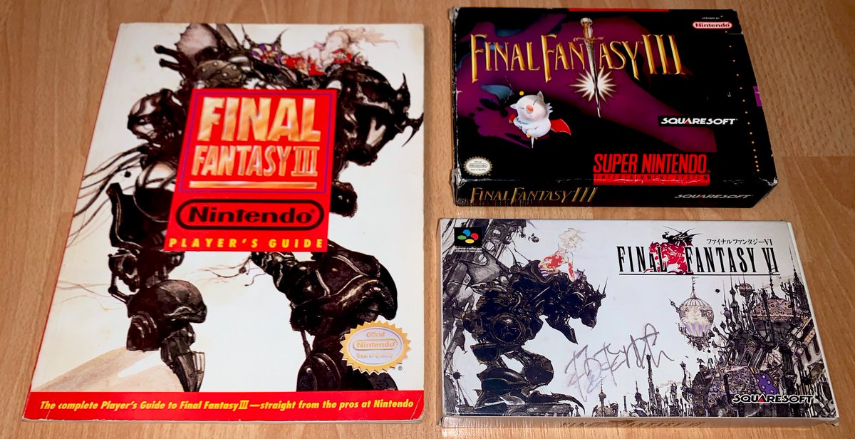 Final Fantasy III (SNES, 1994) La version "NTSC-U" de FFVI n’a pas le même numéro qu’au Japon, vu qu’il s’agit du 3ème épisode de la série sorti en Amérique du Nord.Cette édition s’accompagne d’un poster et d’une carte du monde, mais aussi d’un guide officiel très complet !