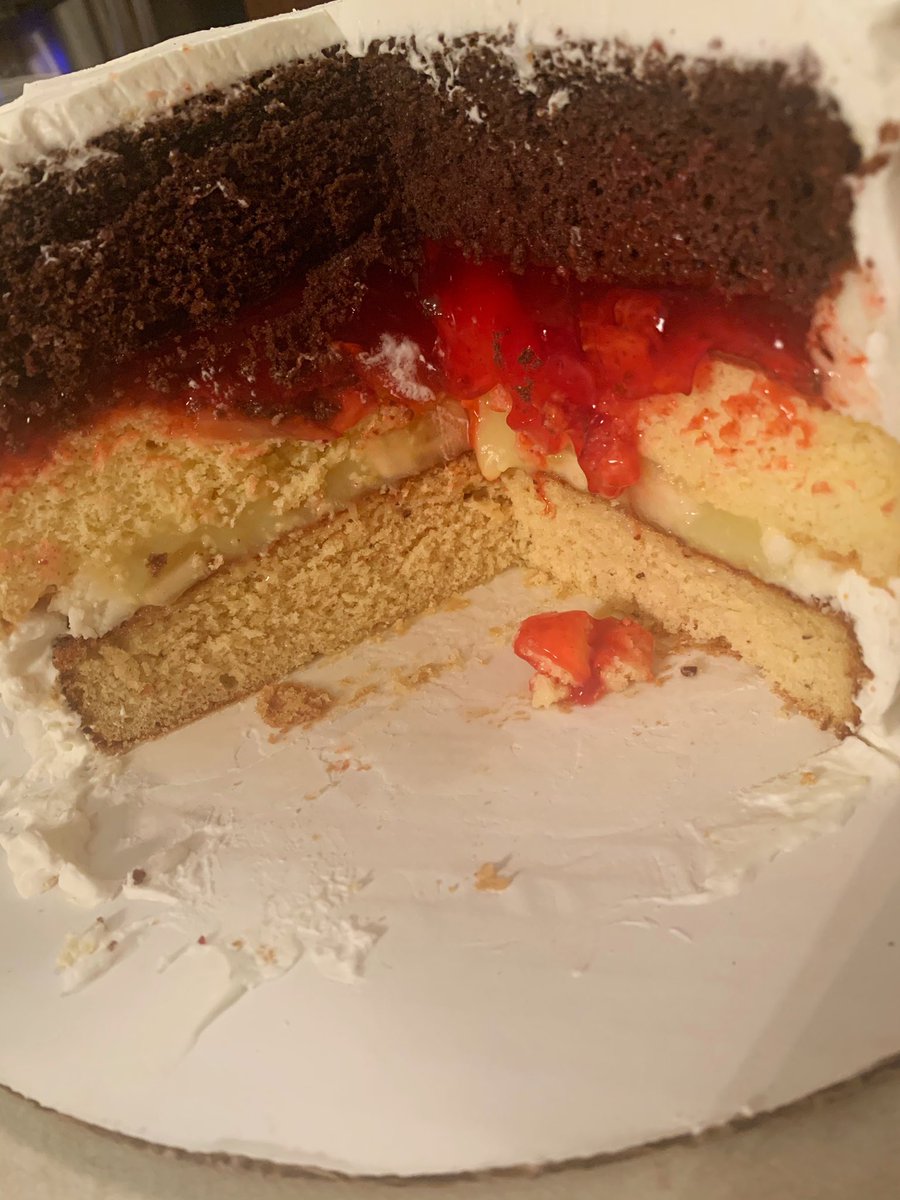 coolbeeduhh's tweet photo. My attempt at recreating a Weber’s atomic cake for my birthday. I’m actually really proud of this effort https://t.co/8BMgiGYtyC