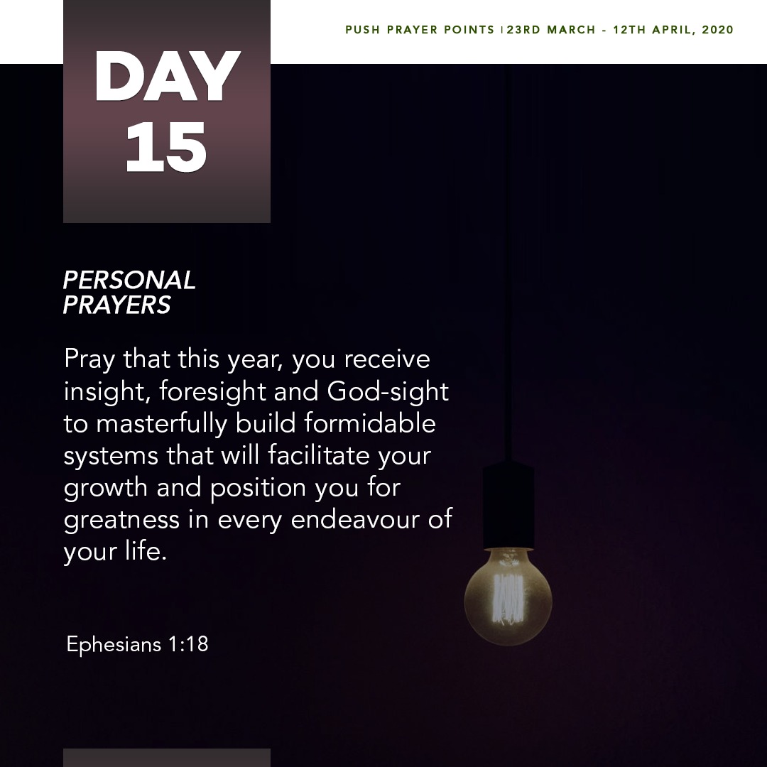 HouseOnTheRock's tweet photo. Day 15
Ask God to disconnect you from people and relationships that inform your old mind-set and limit your potentials. Pray that He will bring in facilitators that will enable you to see new and greater possibilities in Jesus Name. Amen!
#PUSH2020
#HOTRPrays https://t.co/bbJe7GtbNN