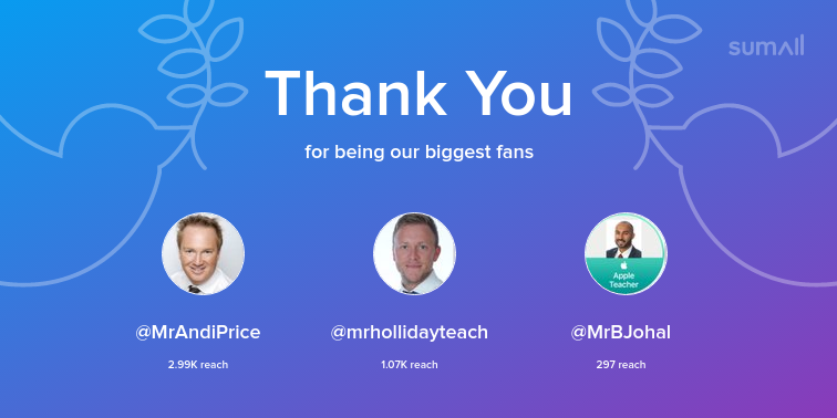 Springpad_app's tweet photo. Our biggest fans this week: MrAndiPrice, mrhollidayteach, MrBJohal. Thank you! via https://t.co/s1DCK3IHof https://t.co/ErTfAunN49