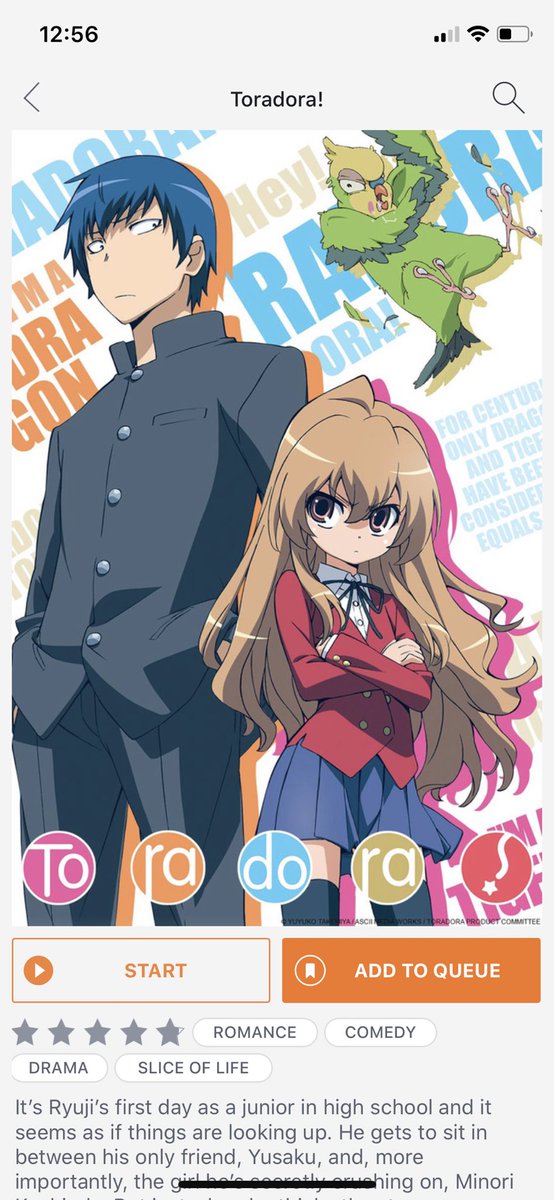 1. Toradora! - it’s so good!! i really recommend this one