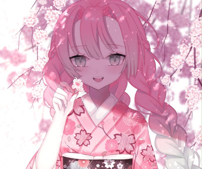 水月もちさんがTwitterに投稿した甘露寺蜜璃(鬼滅の刃)のイラスト。