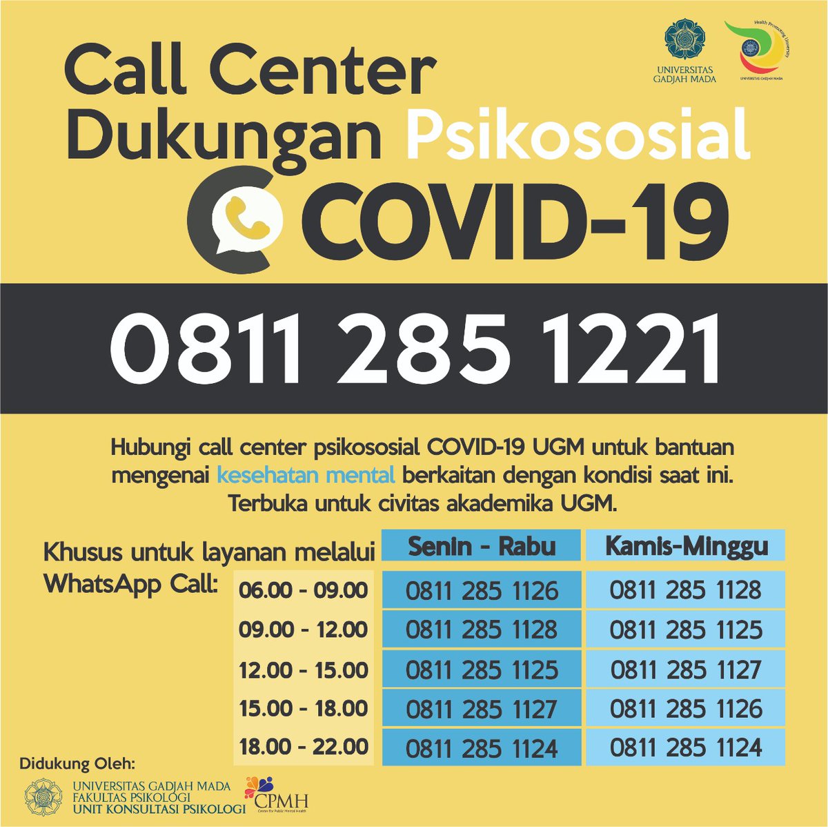 cpmhugm's tweet photo. KHUSUS CIVITAS AKADEMIKA UGM YA ☺️
@HpuUgm https://t.co/XKZaHe8S7X