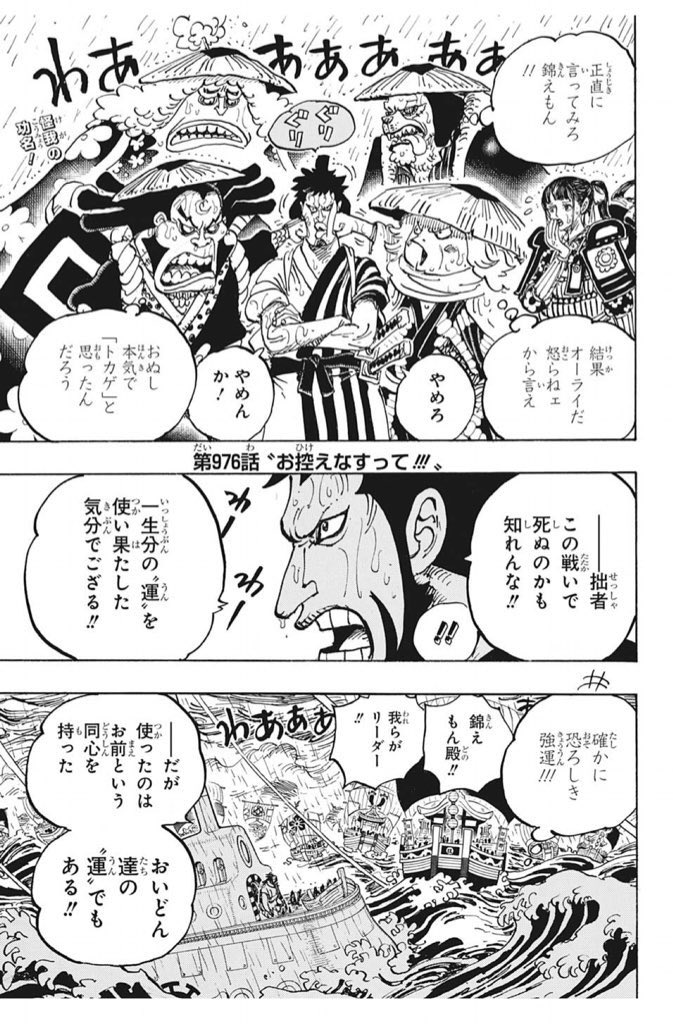 織田蘭世𒆙お兄ちゃん犬好き Onepiece 976話 お控えなすって が目に入った 時点でもうヤバい すぐさま銀魂の お控えなすって が頭をよぎる そして出た出た出た出た出た出た出た出た出た出たぁぁぁぁぁぁぁああああああああ