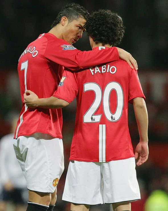 FABIO DA SILVA: Couldn't do one without the other, could we?Fabio made his debut, starting vs Spurs in the FA Cup 4th round in January 2009, a 2-1 comeback win over Spurs.  #MUFC