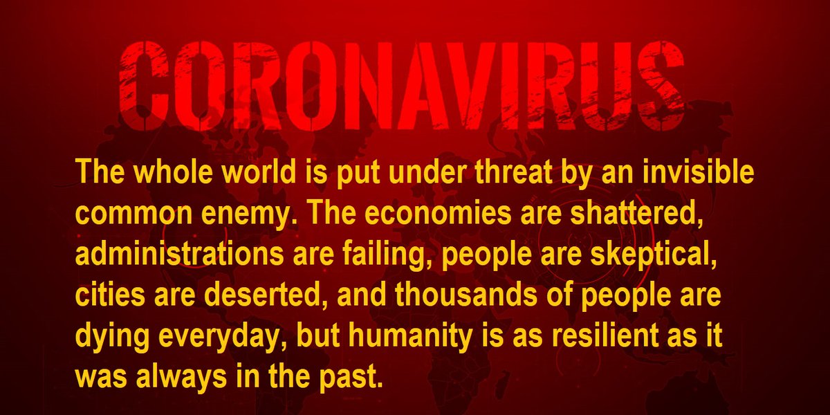 asktutorhelp's tweet image. The whole world is put under threat by an invisible common enemy. The economies are shattered, administrations are failing, people are skeptical, cities are deserted, and thousands of people are dying everyday, but humanity is as resilient as it was always in the past.