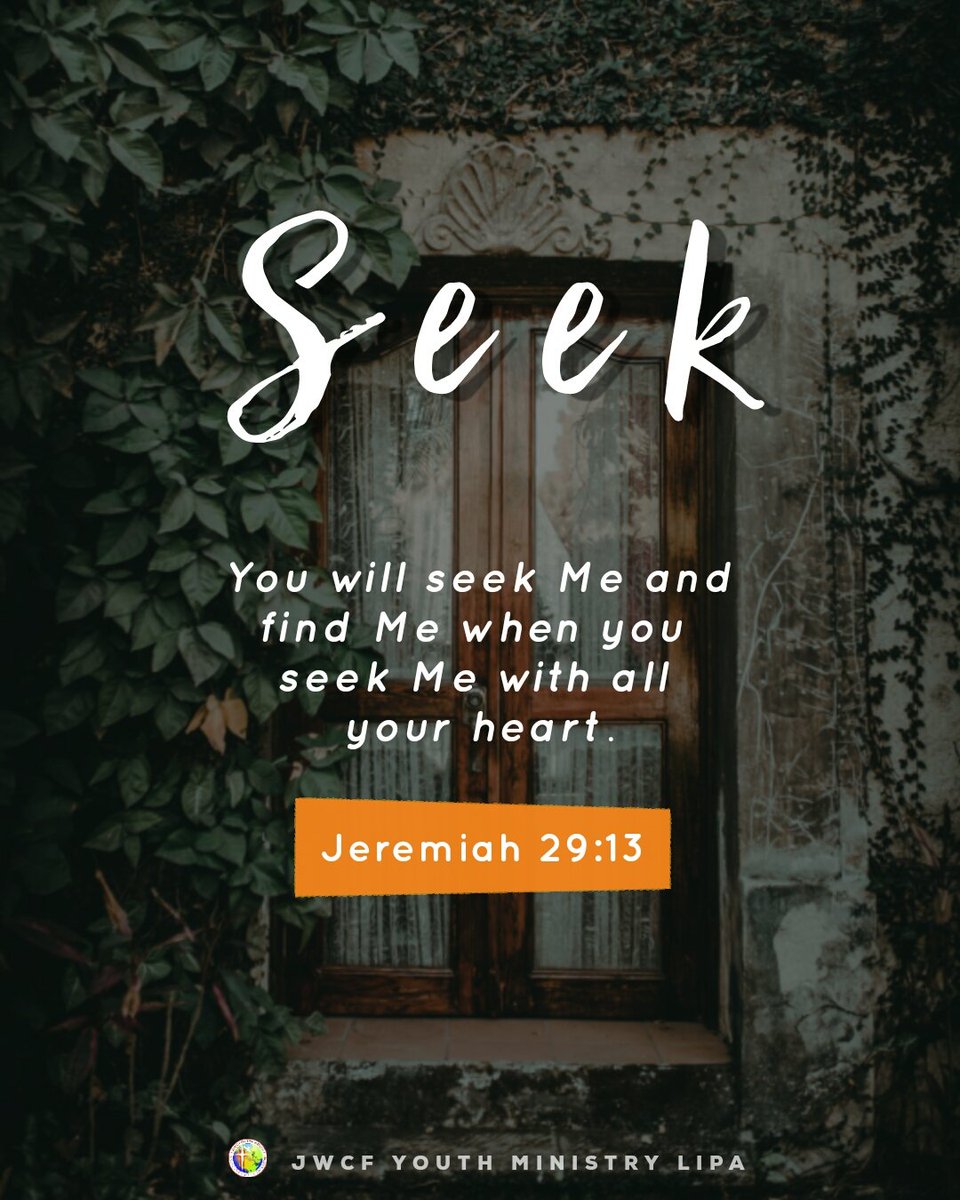 reinwritess's tweet photo. It takes PURE Heart and PURE Intention to come in His presence.
Seeking God with "All" your Heart is a decision you must do everyday.
It is important to start our day seeking God and sleeping in the night clothed in His presence.
#JWCF https://t.co/gqluuFM3Es