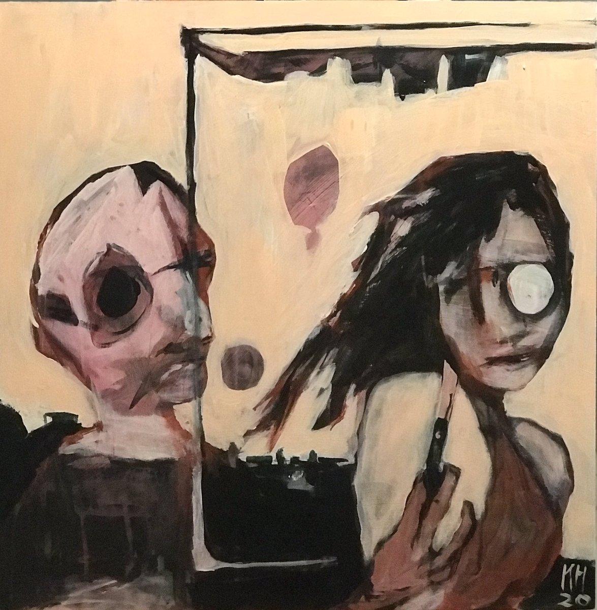 RedSadStars's tweet image. Sundowners’ Club, Act 1:  “And yet it’s necessary...” says Nedda—24x24 acrylic on panel, DM with inquiries #acrylicpainting #contemporaryfiguralpainting #utahartist #expressionistart #expressionistpainting #buylocalutah #buyoriginalart