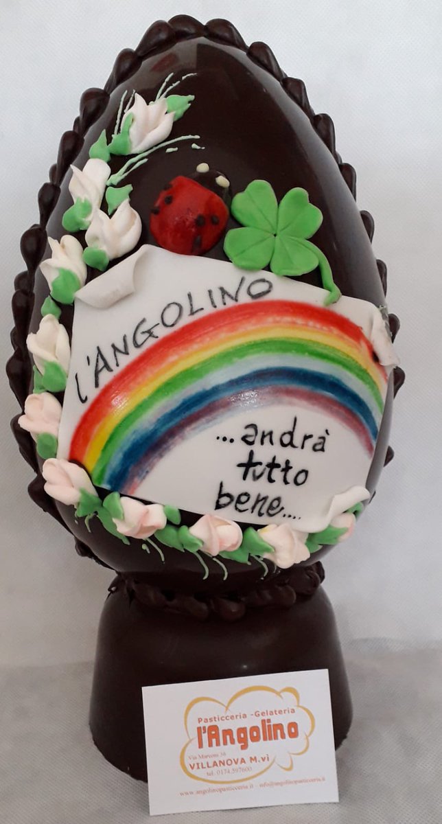 Contest "Andrà tutto bene… "!
cuneo.confartigianato.it/andra-tutto-be…
#UovoDiPasqua realizzato da Giovanna Chionetti - L'Angolino pasticceria (Villanova Mondovì) e Presidente dell'Associazione Amici del Cioccolato