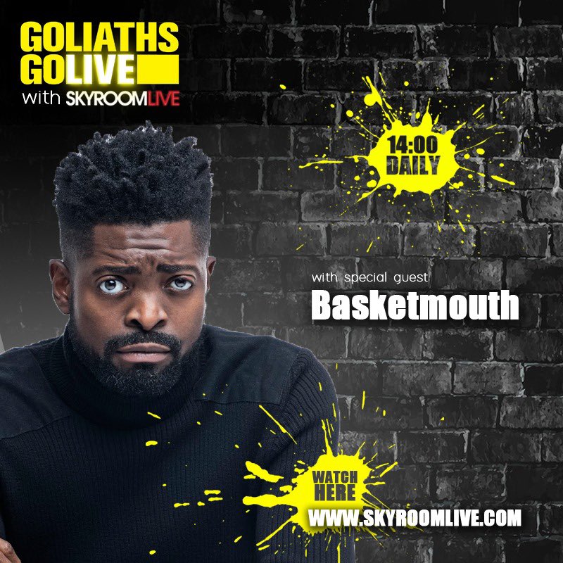 Goliath_Goliath's tweet image. Tjo Tjo Tjo! What is Monday even? Welcome to day 11! See you live at 2pm with amazing guests @basket_mouth and @EricJGJansen #Goliathsgolive #skyroomlive #alonetogether #theshowmustgoon 
@skyroomlive