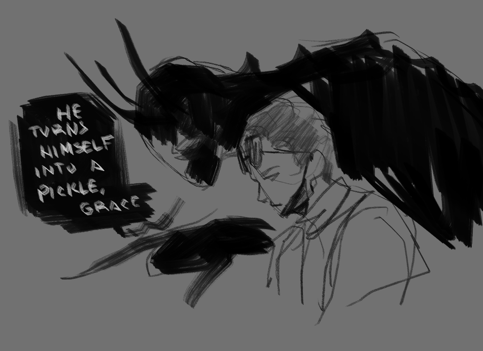 grace doodles... love this haunted enby 
