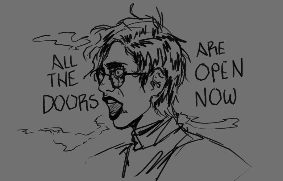grace doodles... love this haunted enby 