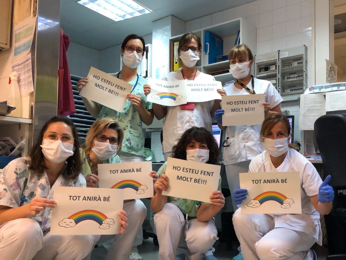 “Ho esteu fent molt bé” és el missatge que el Servei de Pediatria vol fer arribar als companys i professionals <a href="/harnaulleida/">Hospital Universitari Arnau de Vilanova</a> en aquesta lluita diària contra el #coronavirus 🦠 #EnsEnSortirem 🌈💪
