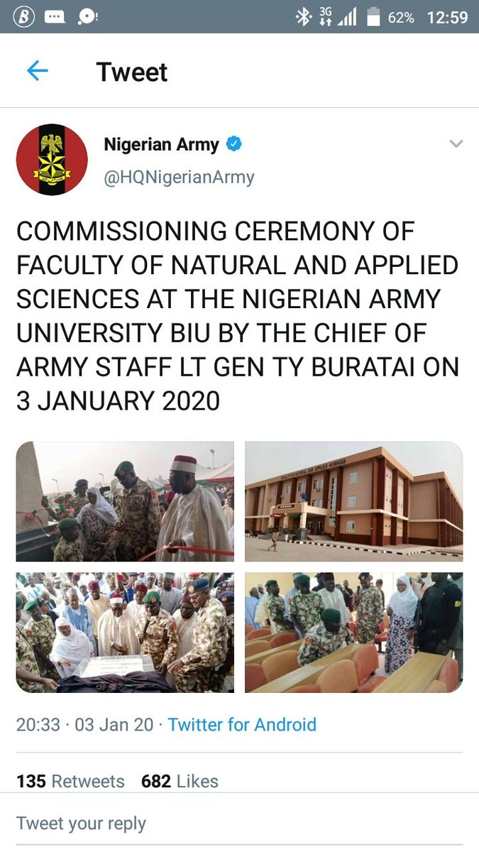 8. That among this brilliant engineers is a 34 years old civilian from Benue State), welfare for Army Personnel/troops on the front line, their spouses and family, rotations, kits which are now produced in Aba and Calabar. Reference Hospital built to take care of the troops.
