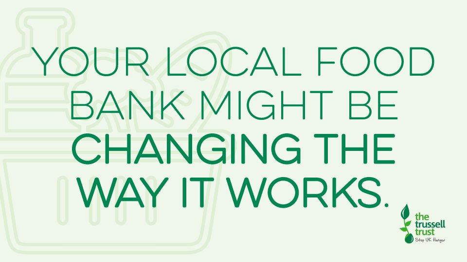 TrussellUK's tweet photo. As the #covid19 outbreak develops, #foodbanks are changing the way they work so that they can continue to offer services safely. If you need support or want to make a donation, check your local #foodbanks website first to see what has changed > https://t.co/3LKnqgKqbP https://t.co/m6dy1Za7I8