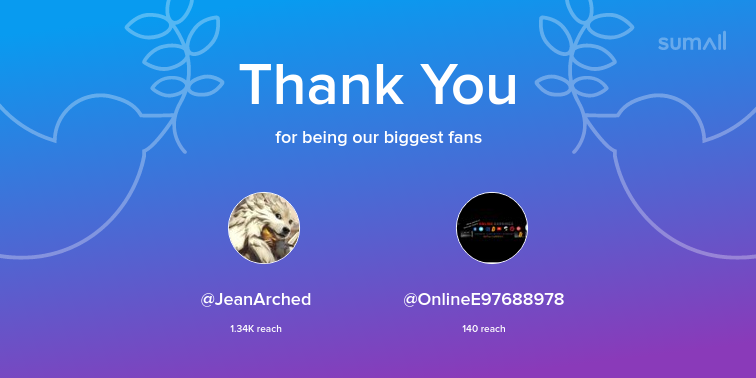 Altoz15's tweet photo. Our biggest fans this week: JeanArched, OnlineE97688978. Thank you! via https://t.co/KWwqr11Vvb https://t.co/BdDKTF6RfV
