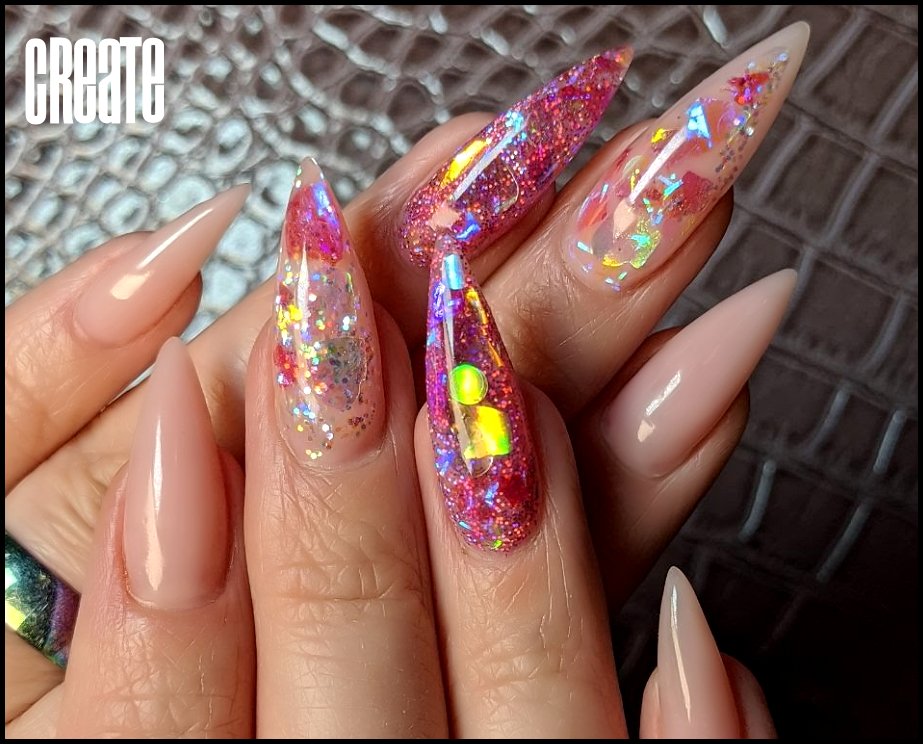 Encapsulated nail design I learned at Young Nails OWC.