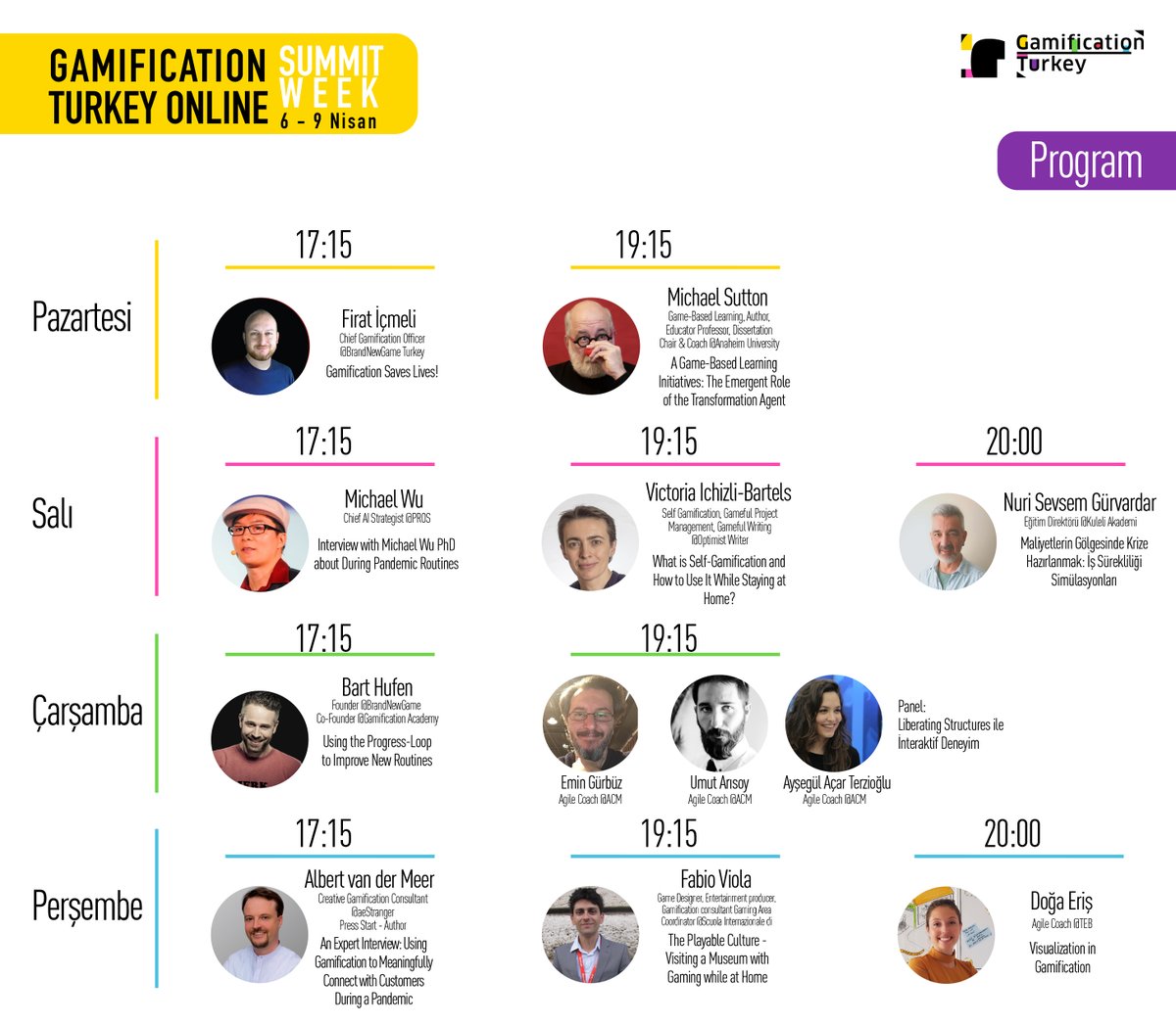 gamification_tr's tweet photo. Gamification Turkey Online Summit Week bugün başlıyor! İlk konuşma 17:15'de Fırat İçmeli'nin "Gamification Saves Lives" olacaktır. Katılmanız için yapmanız gereken, konuşmadan 5 dakika önce yayınlayacağımız Zoom linkine giren ilk 100 kişiden biri olmak!
#Gamification #GTOSW https://t.co/zUQ2oEsLww