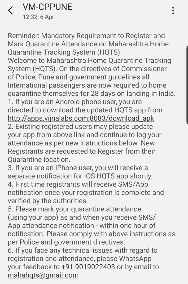 kirannevaskar's tweet photo. @CPPuneCity Is this genuine message?
Android reports it as unsafe application. https://t.co/EEHpR5TnAz