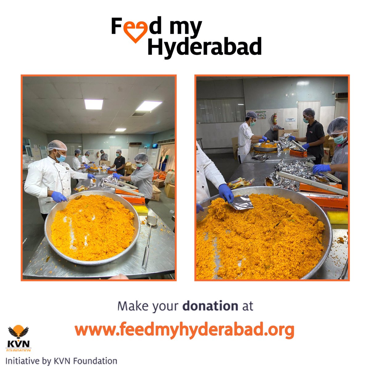 The food we serve is made using fresh ingredients and in hygienic kitchens. Join our mission and donate a meal. • Contribute now at feedmyhyderabad.org • #mission300000 #foodsoldiers #feedmyhyderabad #feedmybangalore #feedmymumbai