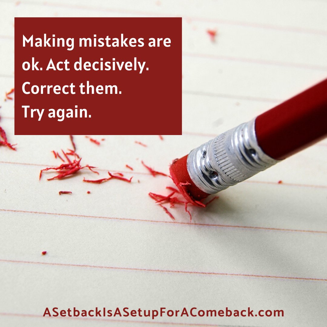 WillieJolley's tweet image. It's ok to make mistakes...as long as we learn from them! #LifeLessons #MistakesHappen #KeepPushing#PositiveMindset #TurnSetbacksIntoComebacks #TheBestIsYetToCome #ToughTimes #Motivation #Inspiration