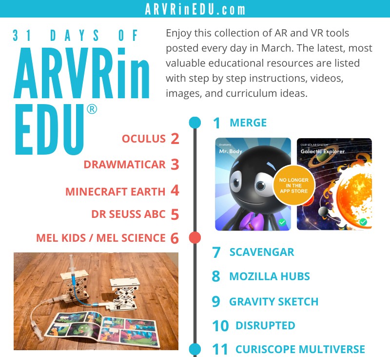 JaimeDonally's tweet photo. #31DaysofARVRinEDU Recap
I've compiled all the resources from the month (with links) to inspire you to take the leap into #ARVRinEDU.
GET THE FULL LIST AT https://t.co/ZEyG6UVIhP
@mergeedu @mel_science @curiscope @NarratorAR @kais_clan @lightup @CoSpaces_Edu @AstroRealityAR https://t.co/DpiMMsY60B