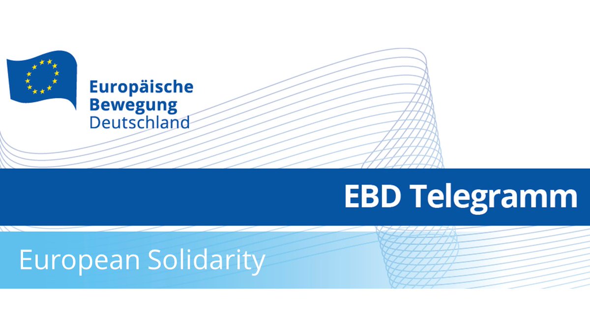 Crisis management can only work on a European level!  27 organisations and associations comment in our  #EBDTelegramm why dealing with  #COVID19 requires joint solutions instead of national egoisms. Read their statements in the following  #thread: #EUSolidarity  #EuropeUnited