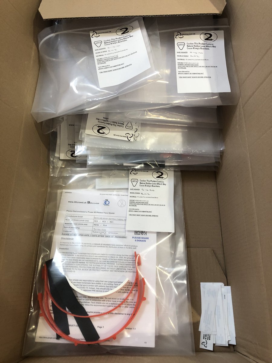richs107's tweet photo. Protective Face Shield kits made and supplied to Gloucestershire special Constabulary who are also kindly Dropping off a kit of 20 to our local Surgery for NHS distribution #covid19UK @SCI8215 @3dcrowduk @CGHospCharity https://t.co/27dgPvV3Ve