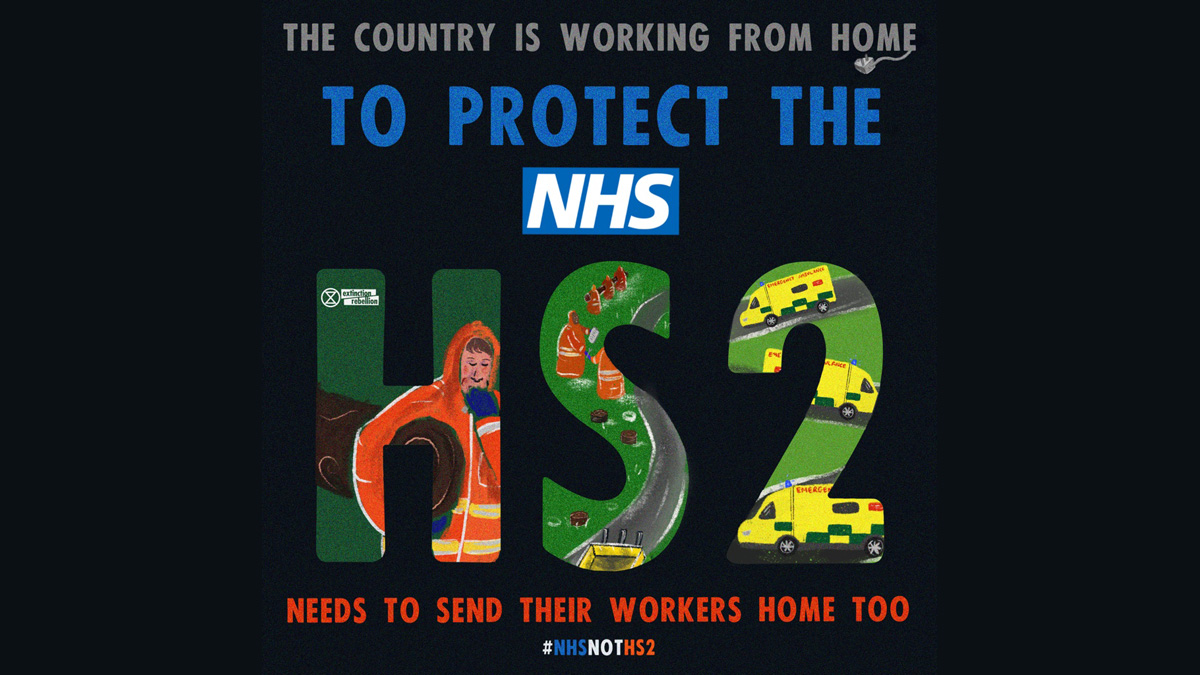 Hs2Rebellion's tweet photo. How many people have to become unwell before @BorisJohnson will end this hypocrisy and send @HS2ltd construction workers home? Public health is more important than this project. End the special treatment, shut HS2 down. #NHSnotHS2  @grantshapps https://t.co/oYoKS5iSRT