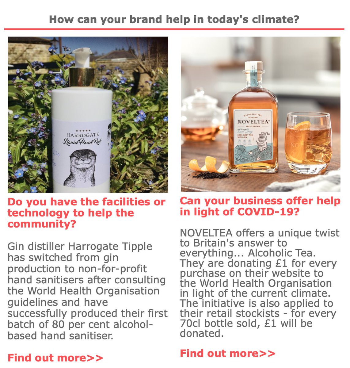 NOVELTEAdrinks's tweet photo. Delighted to announce that we were included in the @SpecialityFair newsletter highlighting local food & drink heroes during the COVID-19 outbreak π¦Έ
#TeaWithSpirit #localheroes #worldhealthorganization #stayhomestaysafe https://t.co/5FR6AdpWM8