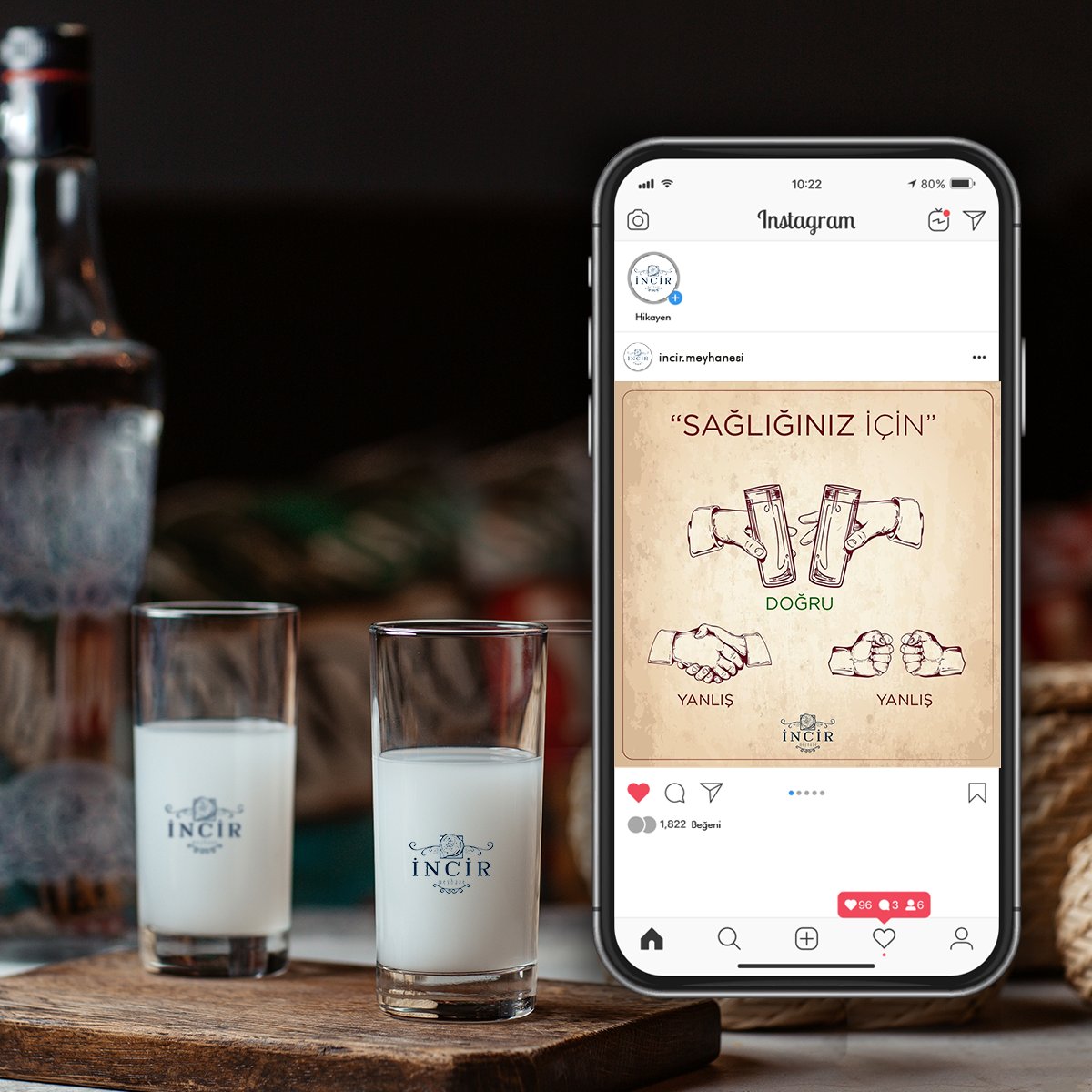 #KoronaGünlerindeİletişim nasıl mı olur? Bele. 🙃 <a href="/incirmeyhane06/">incir.meyhanesi</a> için yaptık! 👩‍🎨👨‍💻

#Reklamcılık #Ajans #SosyalMedya #Korona #Türkiye #Rakı  #Sağlık