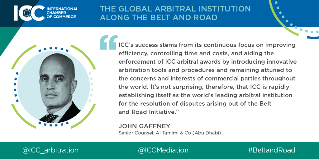 We are delighted to announce that John Gaffney, Senior Counsel at <a href="/AlTamimiCompany/">Al Tamimi & Company</a> , has been appointed as  
an Ambassador to the #ICC Belt and Road Commission!  #BeltandRoad #beltandroadinitiative <a href="/ICC_arbitration/">ICC Arbitration</a> <a href="/ICCMediation/">ICC Mediation</a> tinyurl.com/qo46fjx