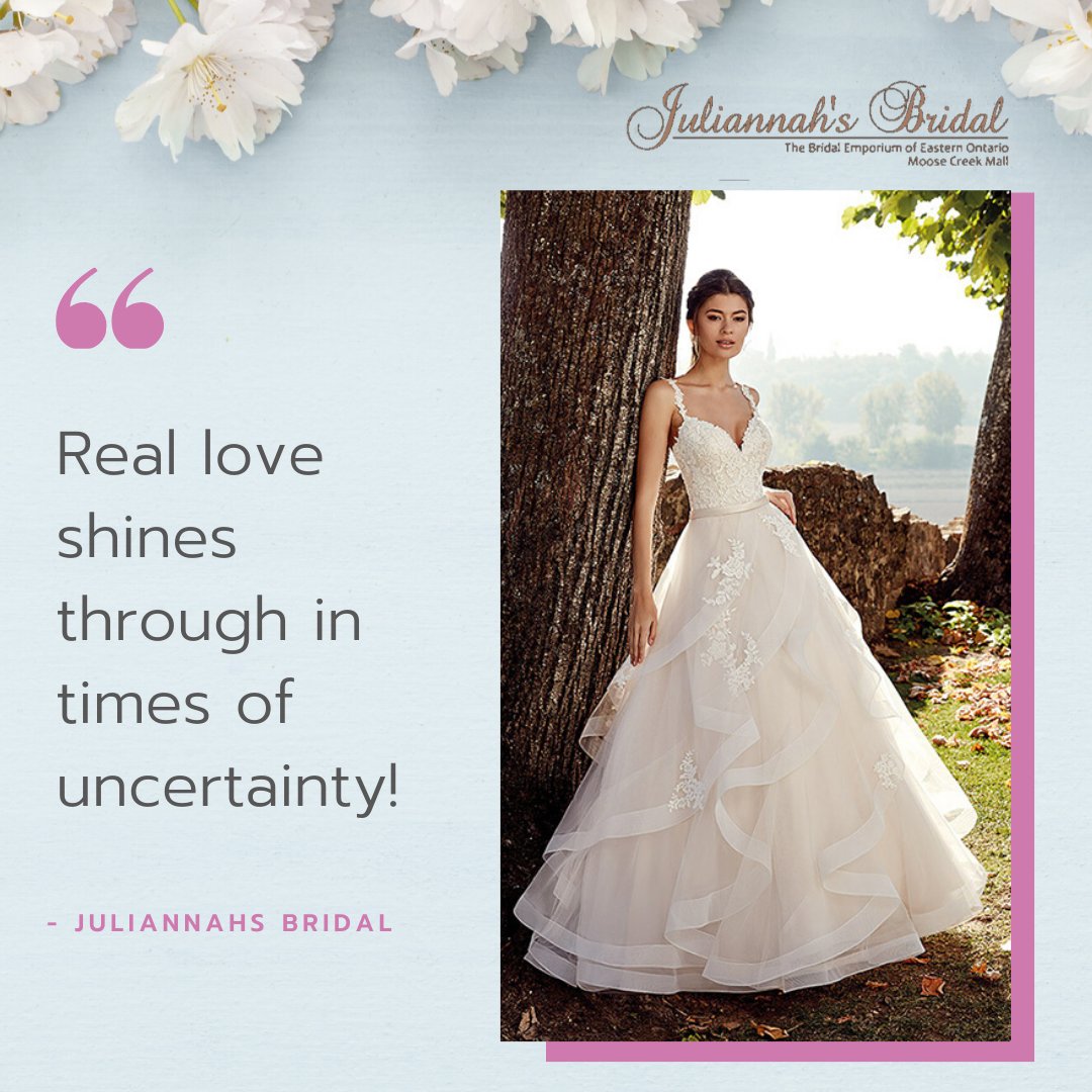 TheDavidTT's tweet photo. It is easy to show love when times are simple. In times like this, true love shines through! Stay safe during these trying times, and try to focus on the positive and the love.
.
.
.
#JuliannahsBridal #Love #LoveWins #MondayMotivation #LoveQuote #OttawaRetail #LoveQuote https://t.co/ZPbLNfsmA5