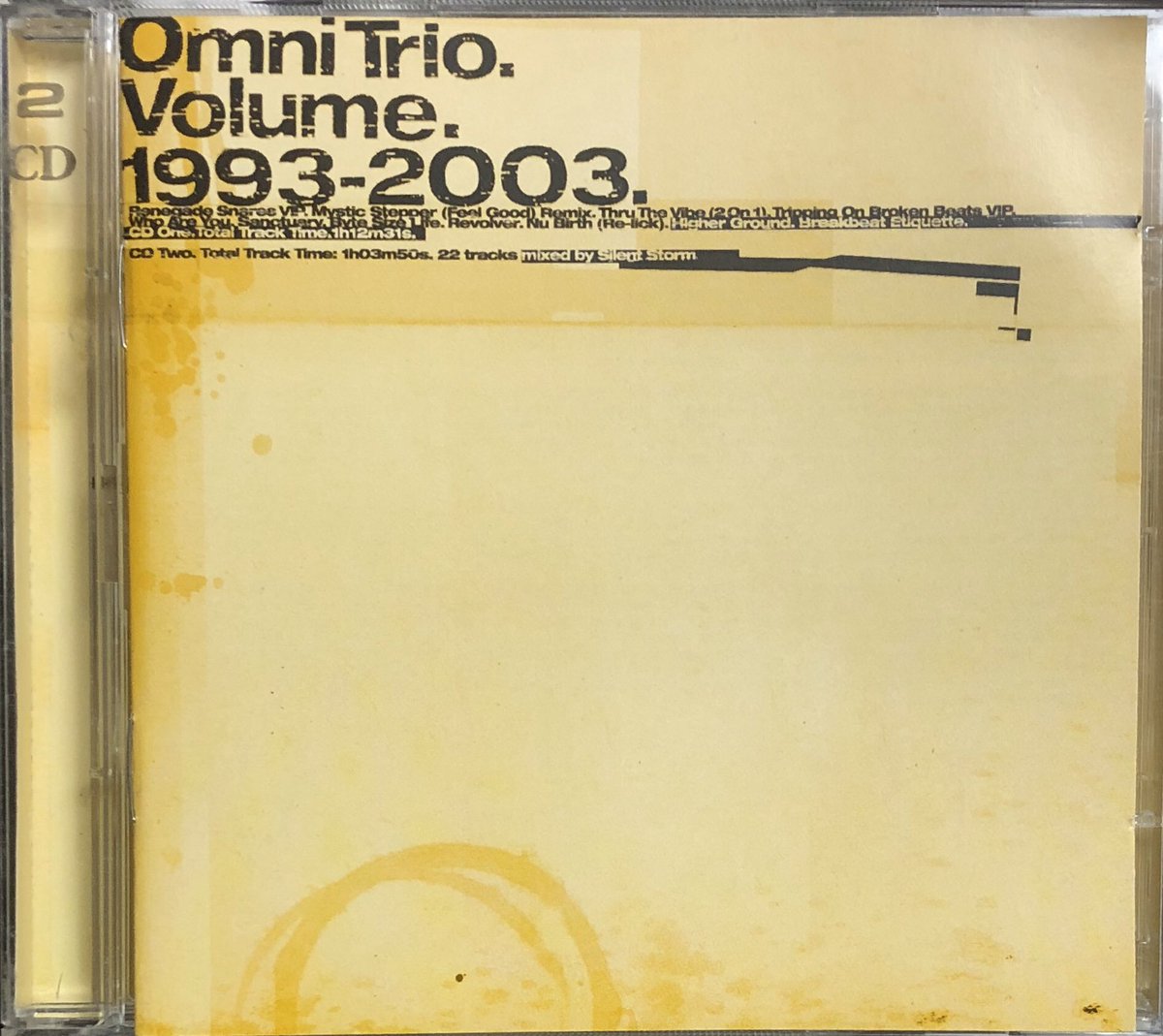 Kcd Hrak 以前触れたロボットからのフォートの編集盤も素晴らしかったが やはりロバートヘイの一連の活動の中で一番思い入れがあるのはやはりこの名義 リアルタイムだし Omni Trio Volume 1993 03 Np 10年間の活動を総括した2枚組ベスト ディスク2